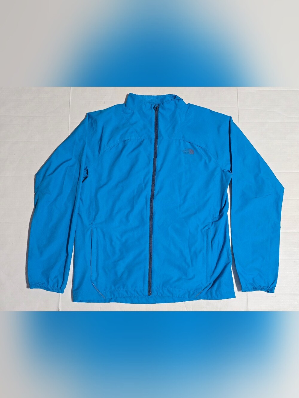 The North Face Mens Blue Full Zip Windbreaker Jacket Size Medium